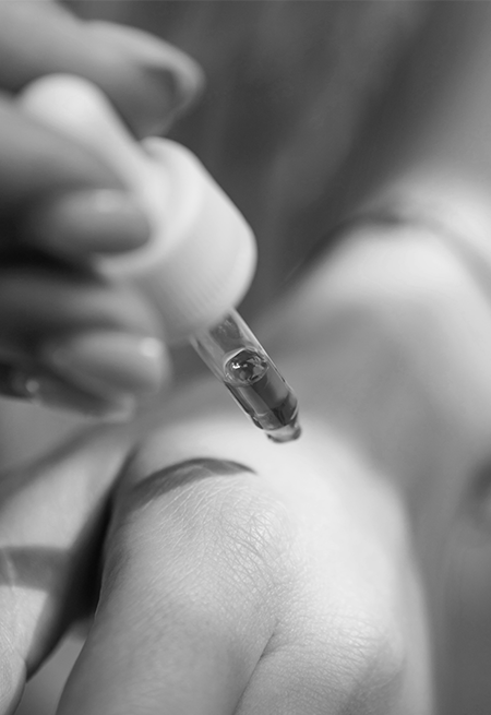 Cannabis tincture being used